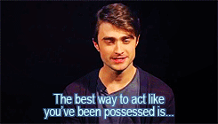 policecodeforzombieontheloose:  buzzfeedgeeky:  Gospels from the mouth of DanRad  “fuck that, I’m Harry Potter” 