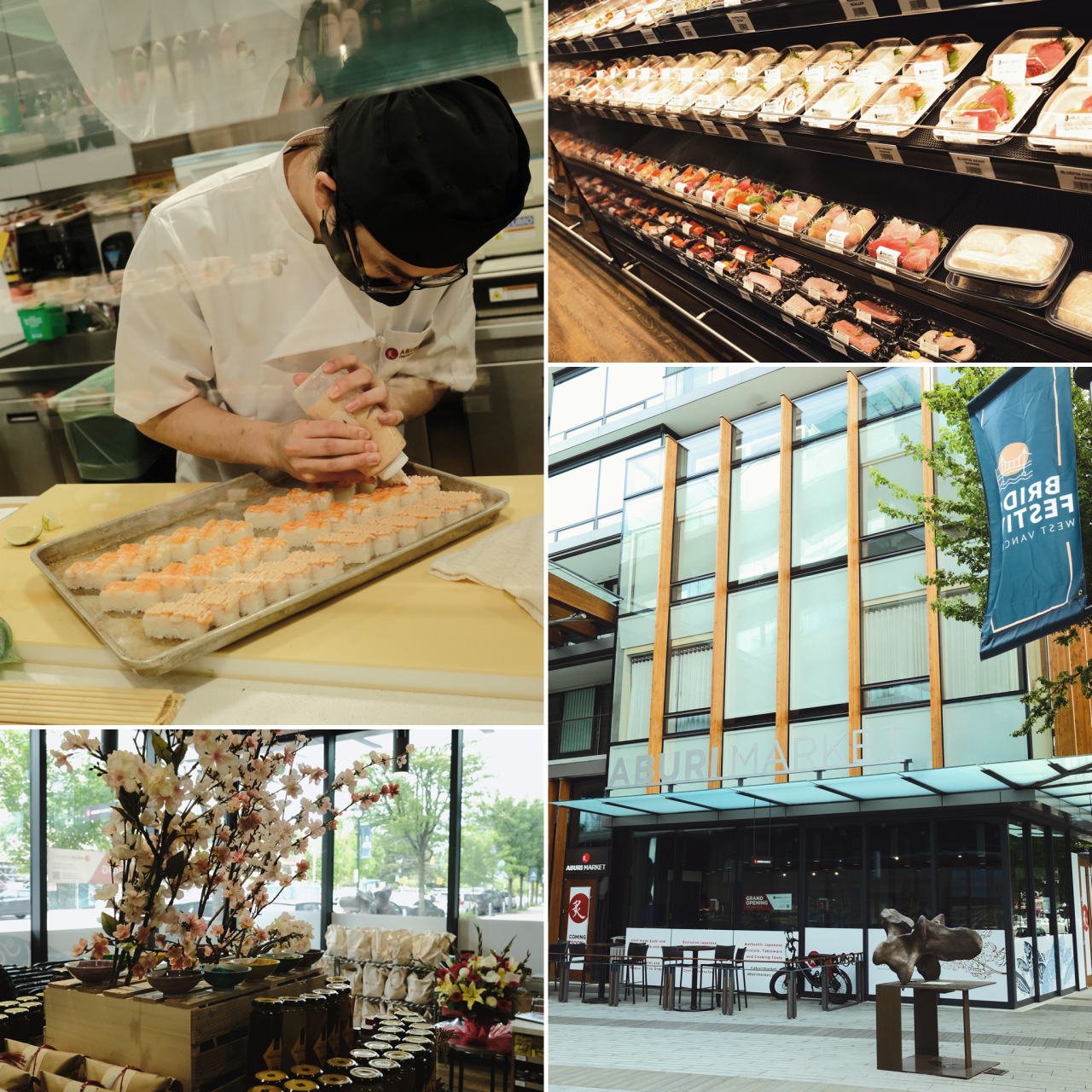 Aburi Market x Ambleside x West Vancouver.
“After successfully launching two separate Aburi To-Go grab-n-go restaurant-adjacent grocery shops over the past year, Aburi Market expands on the same concept in an elevated manner as its flagship store.
”