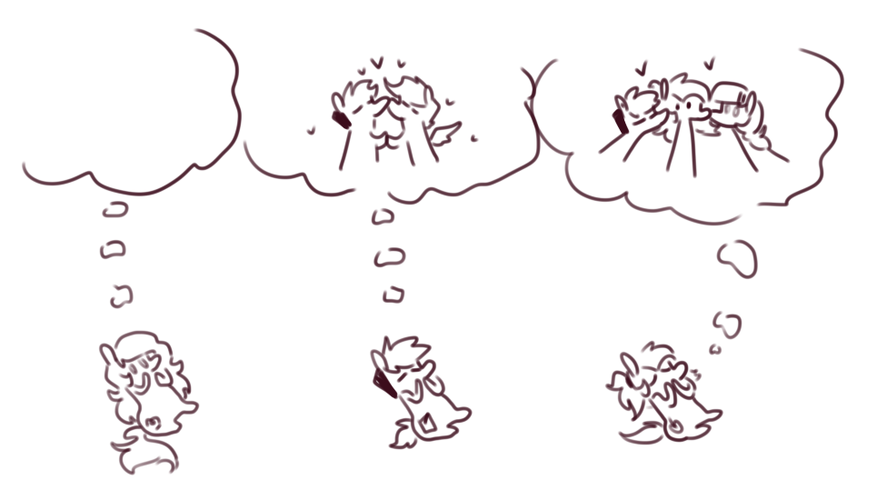 red-x-bacon:doodles of sew i did in my discord uvu~~
