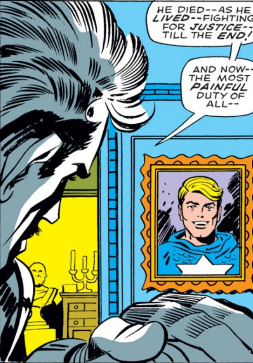 tony-stark-ing: When you get the call that your boyfriend died. Captain America (1968) issue #112