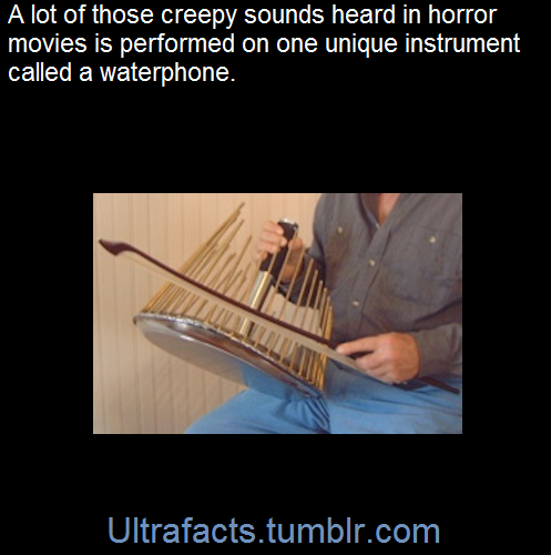 unsuspectingfish:
“ applebutter180:
“ ultrafacts:
“ An instrument called the waterphone makes a smooth, eerie sound that’s regularly featured in movie soundtracks.
Here’s a video example: [x]
(Fact Source) For more facts, follow Ultrafacts
”
And now...