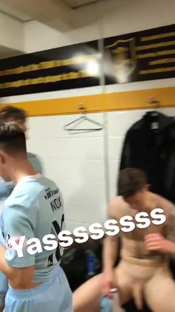 notdbd:Scottish soccer club Livingston FC in the postgame locker room. Most of the players celebrate