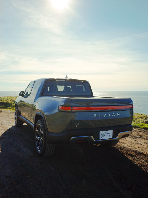 Rivian R1T at Sea Ranch for the weekend