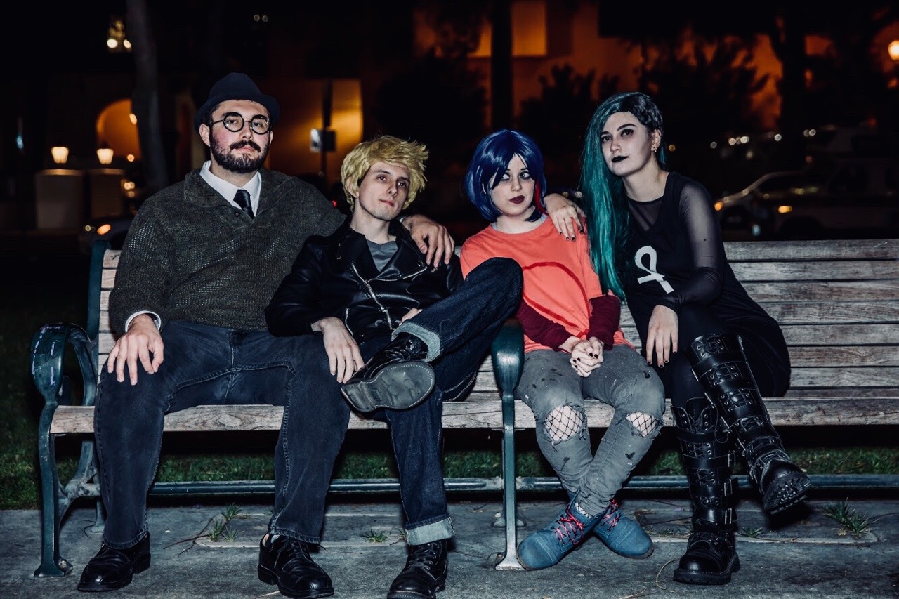 schwaycosplay:  Saturday’s Night in the Woods group!   I’m Mae! Angus is @obesepanda12