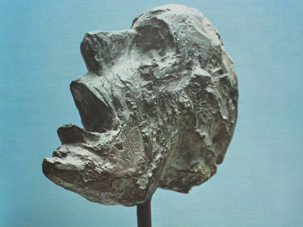 likeafieldmouse:  Alberto Giacometti - Head of a Man on a Rod (1947) 