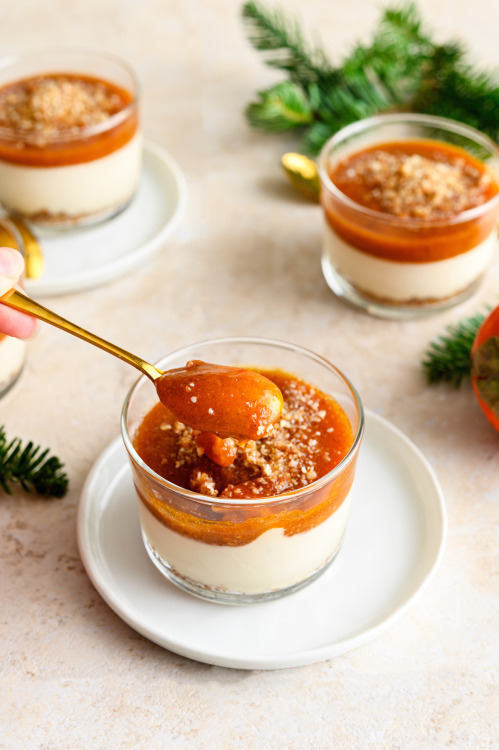 Persimmon Cheesecake in a Glass (No bake, gluten-free, soy-free) Pin it for later