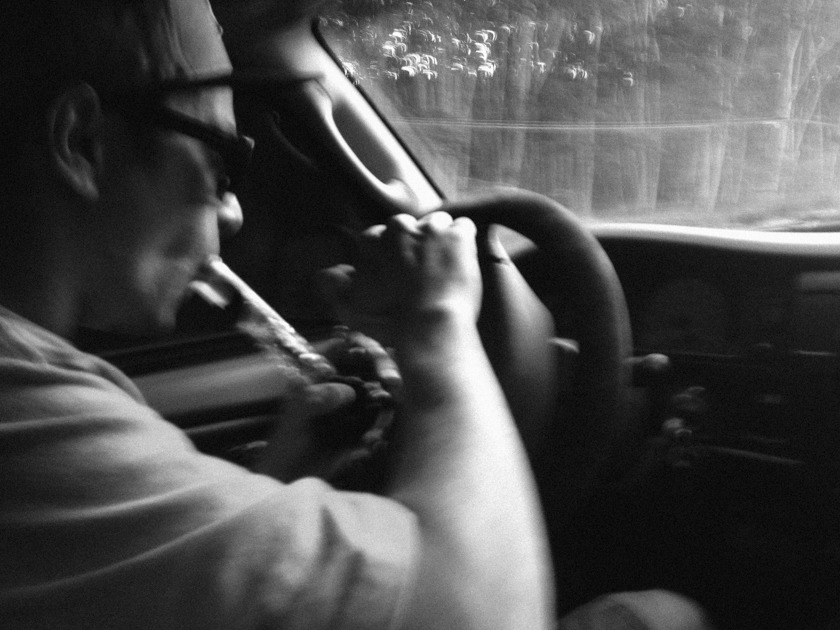 gypsyone:  Taking smoking and driving to another level with this guy…