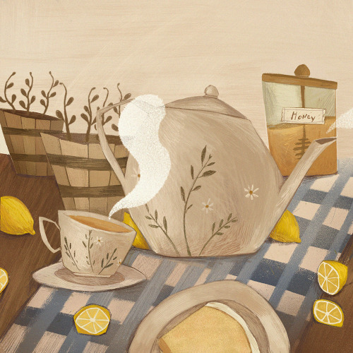 mayleeillustration: Lemon Honey Tea 18.11 (I edited it a little )