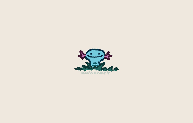 alchenart:
“tiny woop
[ID: doodle of a tiny wooper sticking its head out of some grass. the wooper is so tiny.]
”