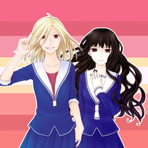 ARISA UOTANI AND SAKI HANAJIMA FROM FRUITS BASKET ARE IN LOVE   requested by anonymou