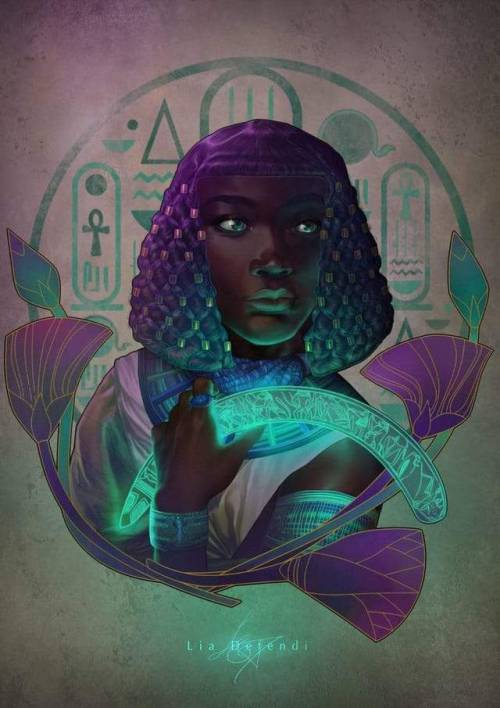 “Kemetic Witch” Illustrated by >> Art of Lia Defendi
