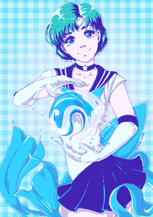 mandart: Probably the one I’ve had the most requests for, Sailor Mercury ;3 Prints and posters