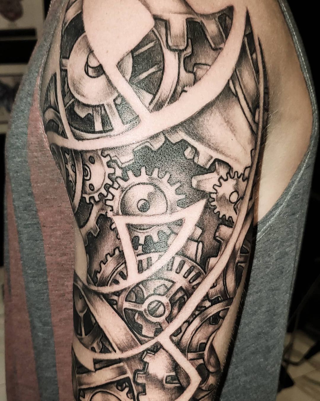 SiC iNK Tattoos — Made this tribal cutout and gears design. Did it...