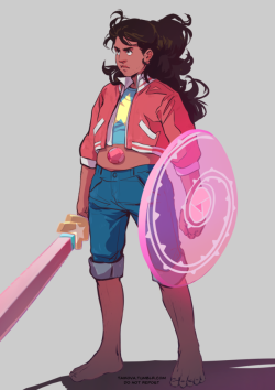 taikova:timeskip stevonnie -this is almost like a redraw of an old drawing, just updated. i still love drawing their hair, it’s so much fun.