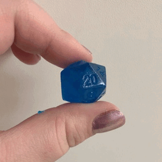 Not A Russian Spy Id A Picture Of 7 Blue Rpg Dice Made From Jello