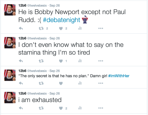 my tweets from the 2016 first presidential debate, in order as jumbled as the debate was