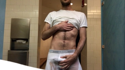 Porn somewetguy:  Pre run wetting in some white photos