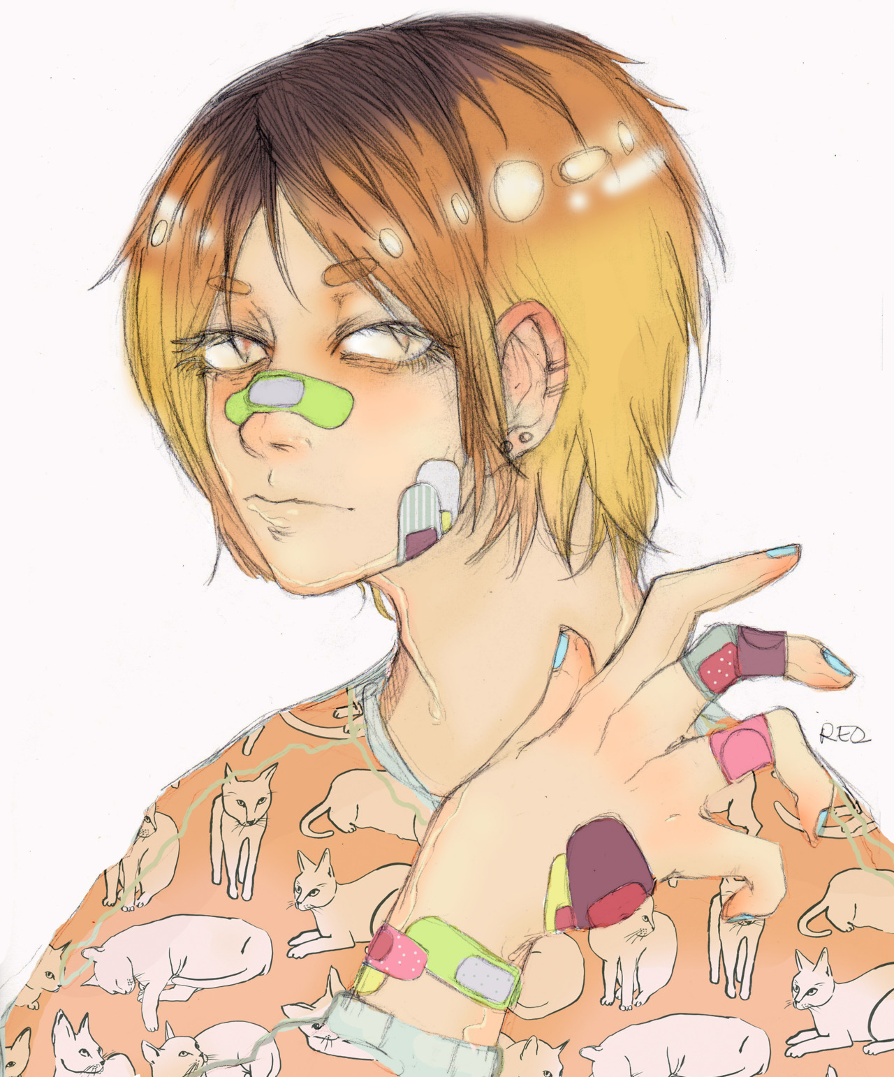 vonion:  a week-old sloppy, bandaged Kenma