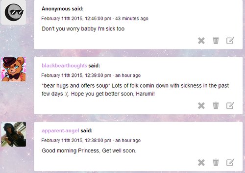 thank you friends ;u; and feel better anon !!