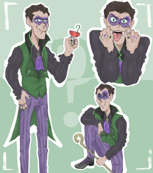 ed-nygma: Today I offer you: Vampire!Riddler for all your Halloween needs