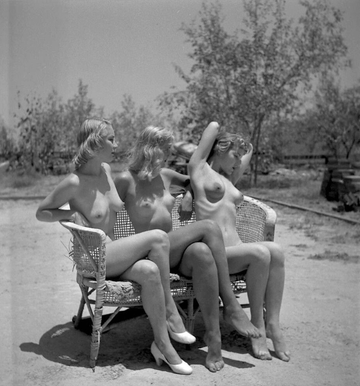 johnnydeejay:1950s USA Models from left to right: Jackie Hilton, Desiree and Kathy