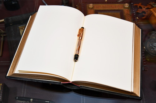 Alchemy leather journal with the transmutation circle in aged white leather…