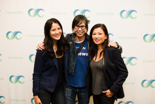 13 years later and still breaking hearts at ClexaCon! Lynn Chen, Michelle Krusiec and writer/directo