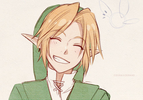 linkmakingfaces:  couragebrand:  [‘Nuther doodle ‘cos I wanted to practice drawing smiles and stuff 