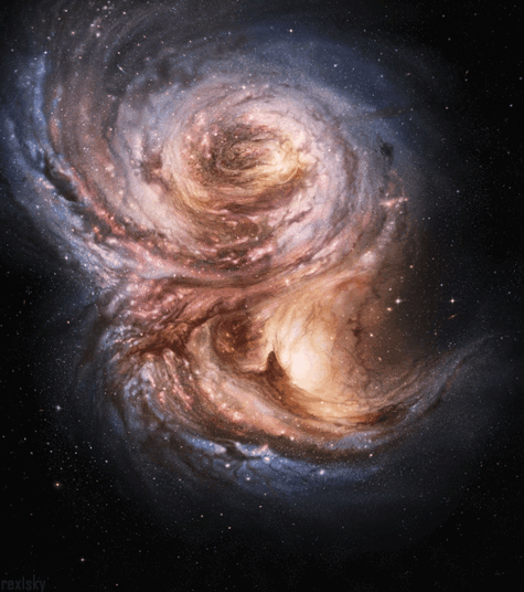 rexisky: Distant Galaxy SMM J2135-0102 by ESO/M. Kornmesser | Motion Effects by rexisky 