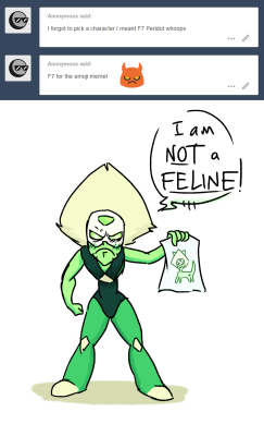 maggotmagnet:  YAY WOOHOO MY FIRST SU FANART!! Thanks for the request, anon :D I figured Peri would only get F7 mad if she was being compared to a cat. 
