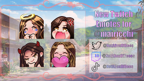 |･ω･) Just starting to find my emotes style buttttttt here&rsquo;s my first batch of twitc