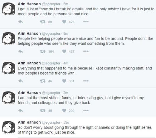 visionarydame: Some words to live by thanks to Arin Hanson