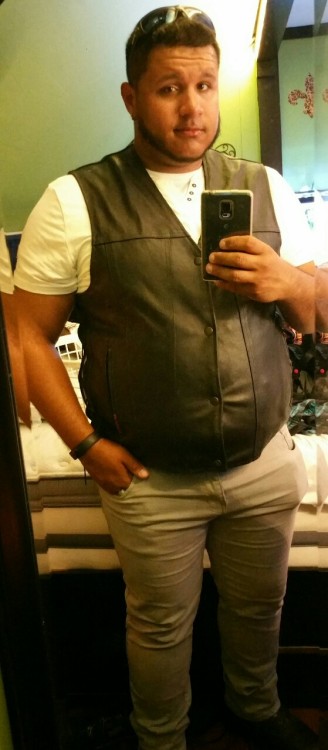 caramelrain2014:  Gotta have that biker vest and that look