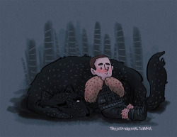 thegeekindenial:  Stiles Stark and his direwolf.