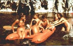 dreamtimer: Mary Noelle Vischi with friends in the Ardeche early 1960′s 