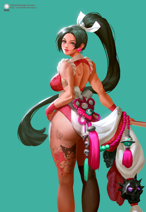 xsirboss:   fan art_Chun li and  Mai  soo _khttps://www.artstation.com/artwork/lx1PWV 