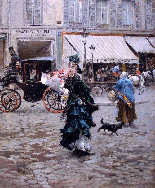 Giovanni Boldini, Attraversando la strada (Crossing the street)
