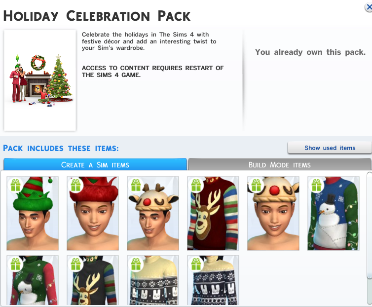 Sims 4 holiday pack - backtito