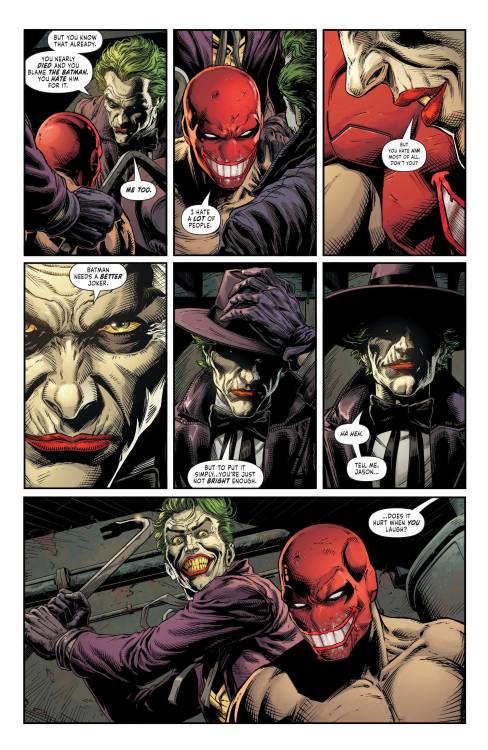 Attacked by Joker, Red Hood - Jason Todd - was captured naked but for his red mask.