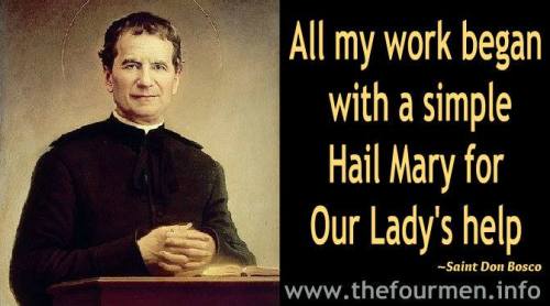 May all our Work began with a Hail Mary too! Reblog and Like Our Page if you Love Mary, Help of Chri