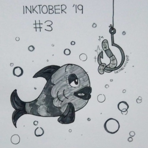 Inktober 2019 Day 3: Bait #artbylarinel #pikaplusmin #artistsoninstagram #artph #inktober #inktober2