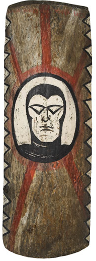 rgfellows:  So, in my art history class today, my professor was talking about something that is so fuckin awesome. These are warrior shields from the Wahgi people of Papua New Guinea. The warriors paint them with imagery meant to symbolize animals who
