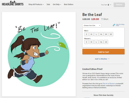 korra t-shirts are out!