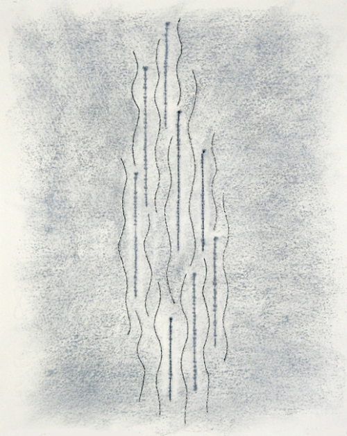 garadinervi:Edda Renouf, Sign #8 – Rippling (‘Within the Linen’ series), (pastel c