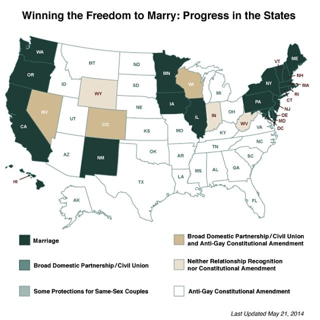 I wonder the north is always for change like equality for race &amp; now marriage.