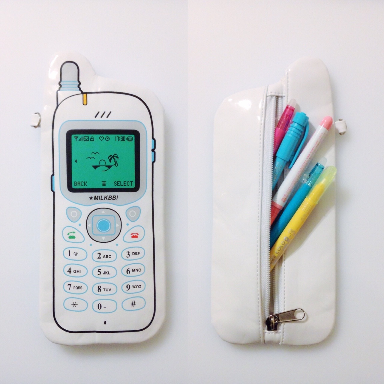 MILKBBI Cellular Pencil Case in White 