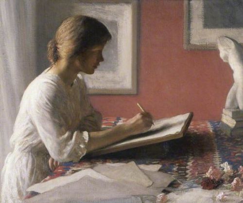 artfortheages: The Student (c. 1908) - Sir George Clausen