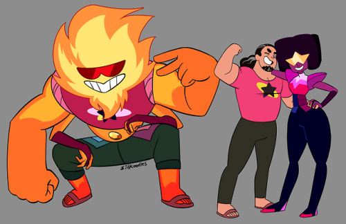 silkoodles:Hey so i fell in love with my own old dude Steven design so i decided to do a fusionsHere