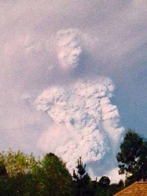 chucrutypilsen:  Gray Giants formed in the shade of the ashes of the erupting Calbuco Volcano in Southern Chile.  Ay chamo