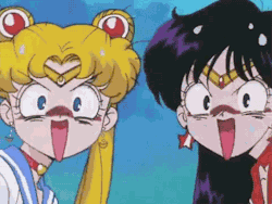 katlinyn712:  Sailor Moon and Sailor Mars  looking at my exam results like